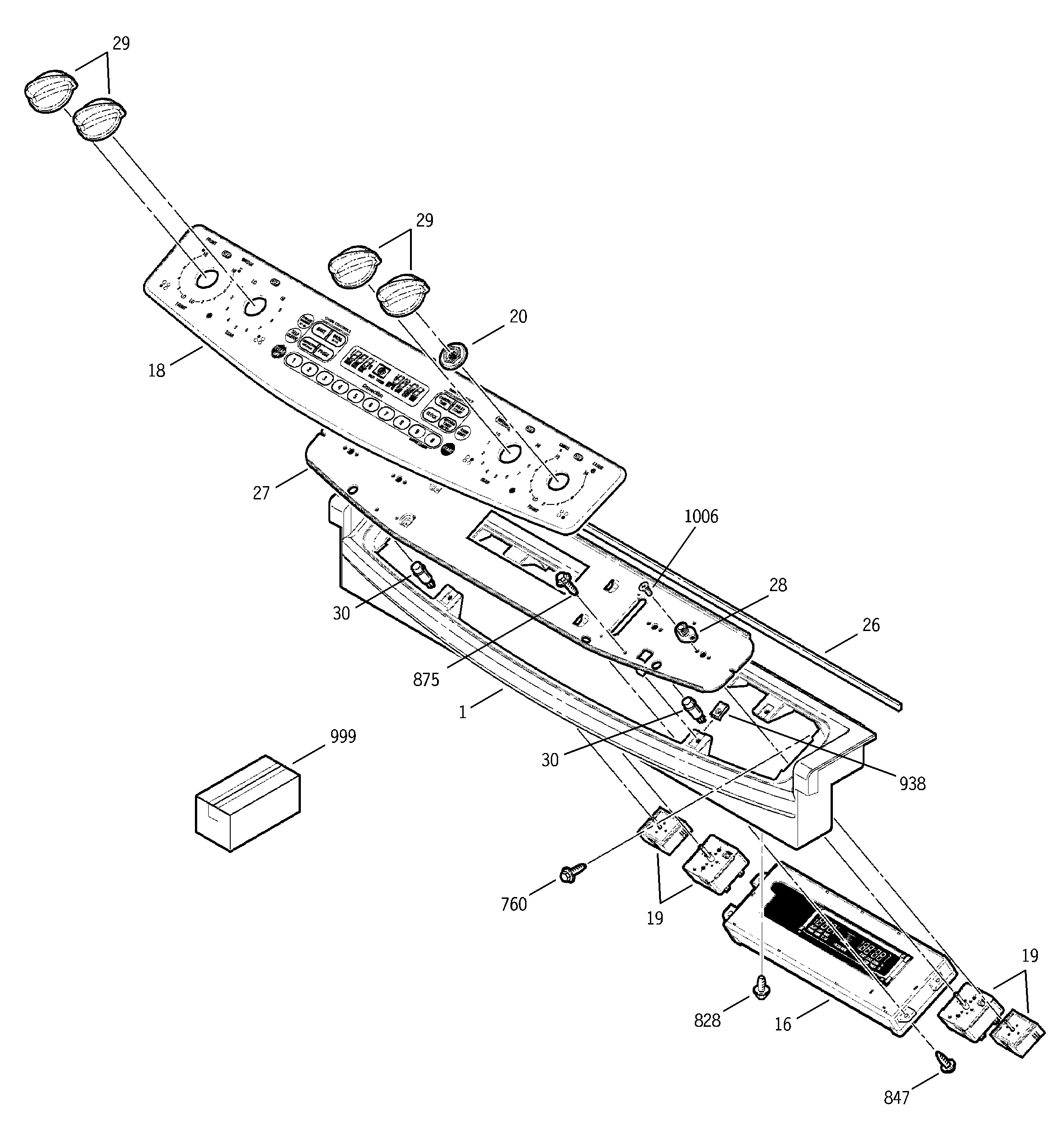 GE JD966WD1WW control panel diagram
