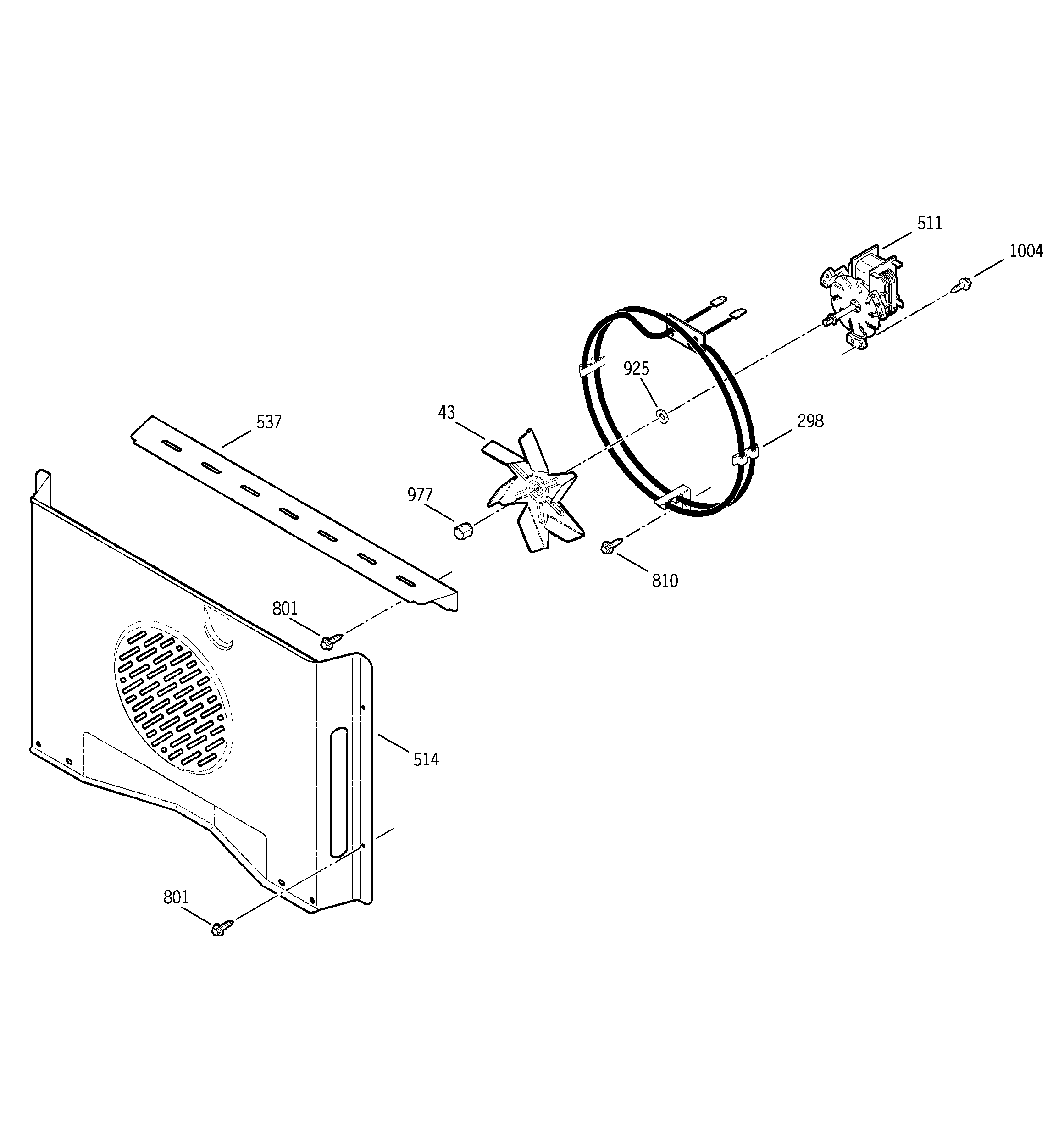GE JD966WD1WW convection fan diagram