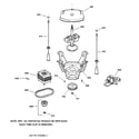 GE S4200B0WW suspension, pump & drive components diagram