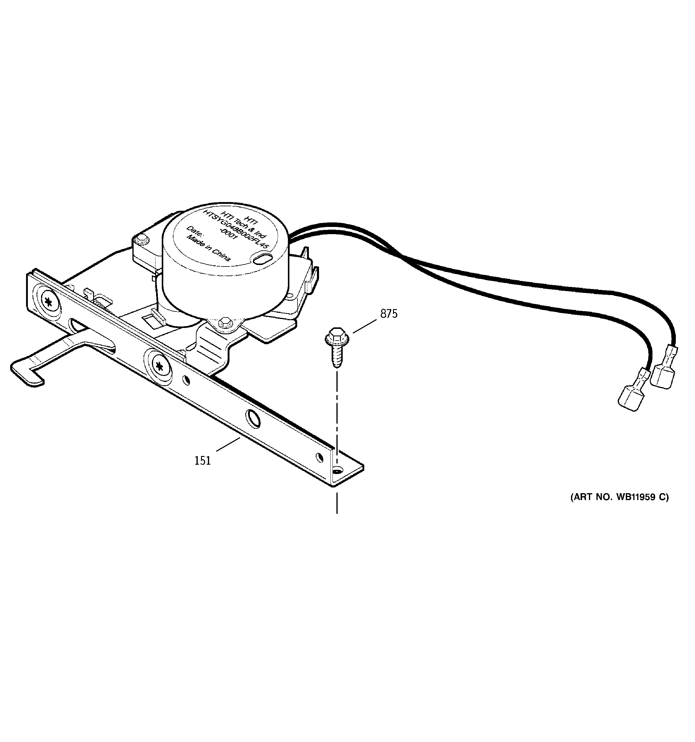 GE JTP45BA5BB door lock diagram