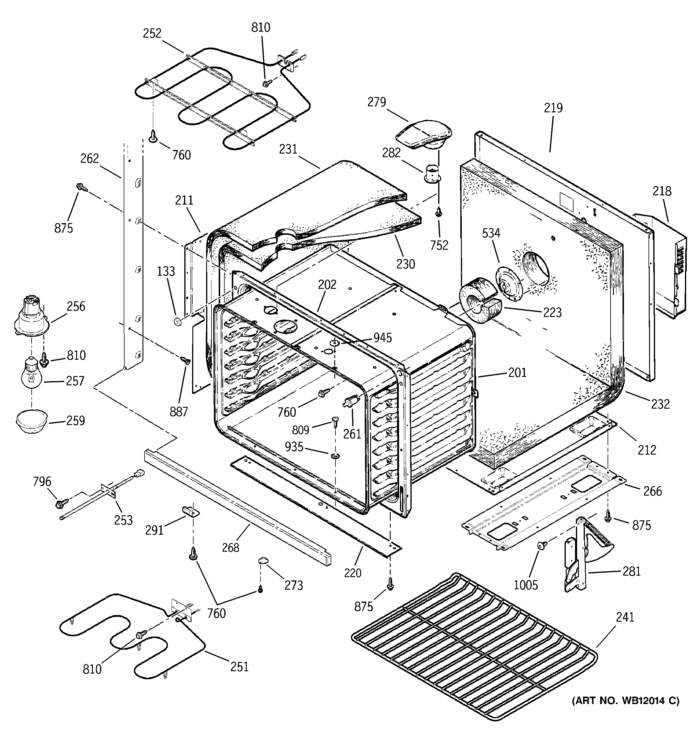 GE JTP47SC3SS lower body parts diagram