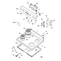 GE JBS26C2AD control panel & cooktop diagram