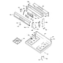 GE JGBP29BED1CT control panel & cooktop diagram