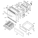 GE JGBP35CEA2CC door & drawer parts diagram