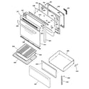 GE JBP21BC2AD door & drawer parts diagram
