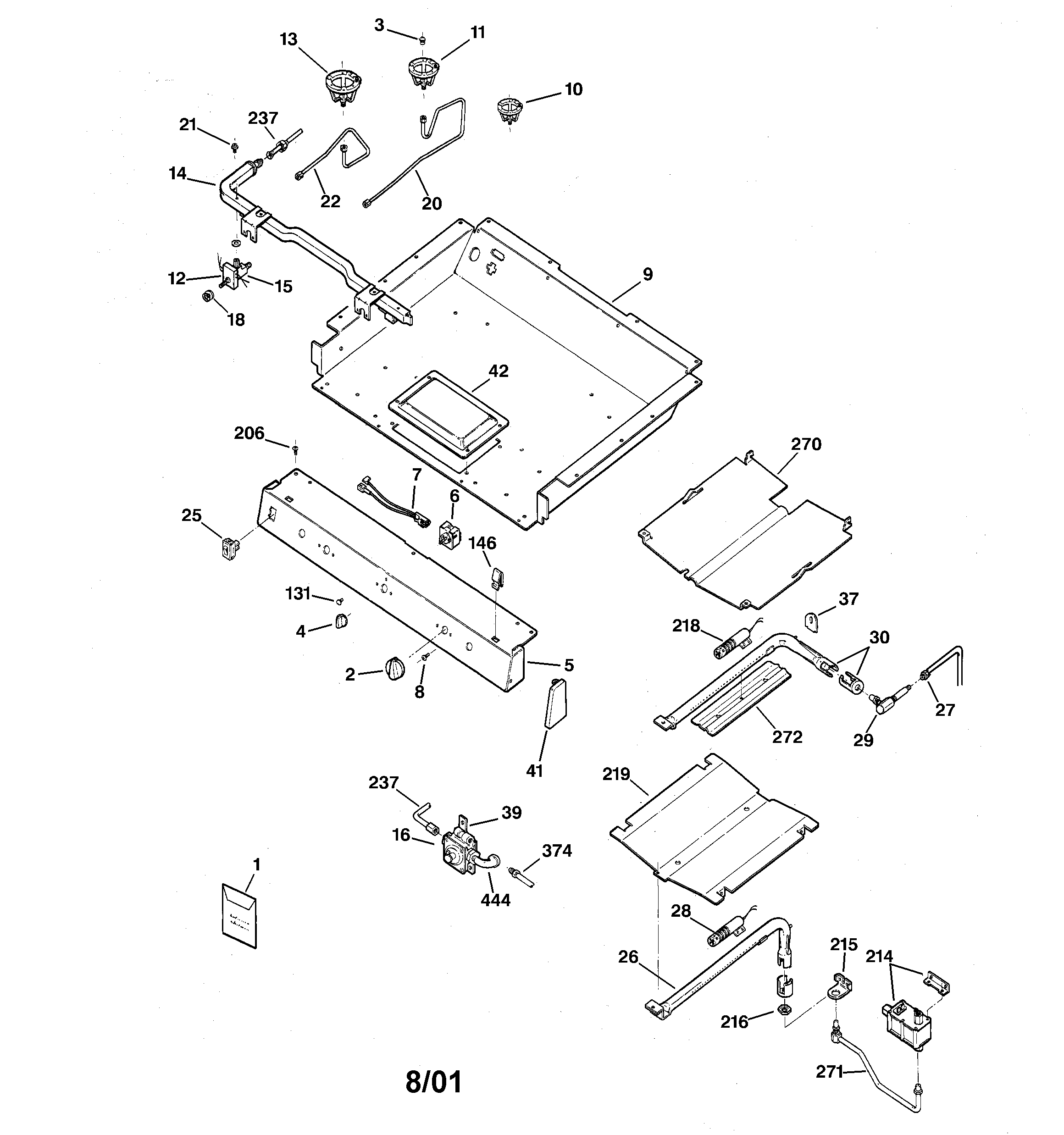 GE JGBP79AEB3AA gas & burner parts diagram