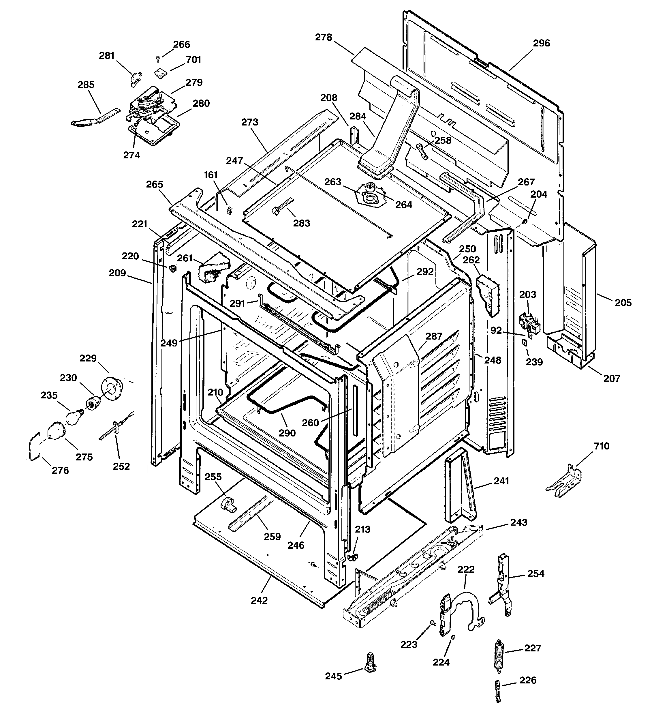 GE JBP62BD2CT body parts diagram