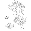 GE JGBS23BEA4WH control panel & cooktop diagram