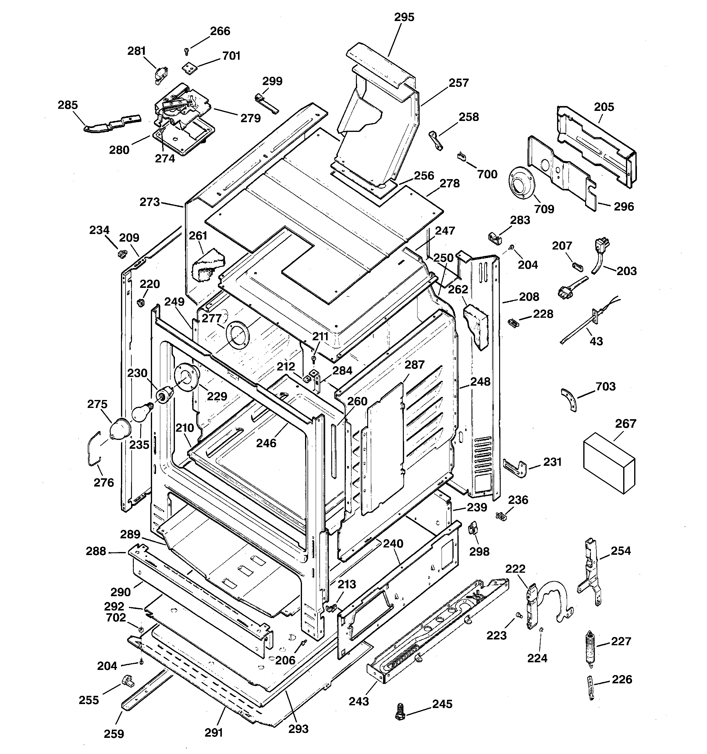 GE JGBP26BEA4WH body parts diagram