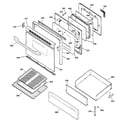 GE JGBP30DEA6WH door & drawer parts diagram