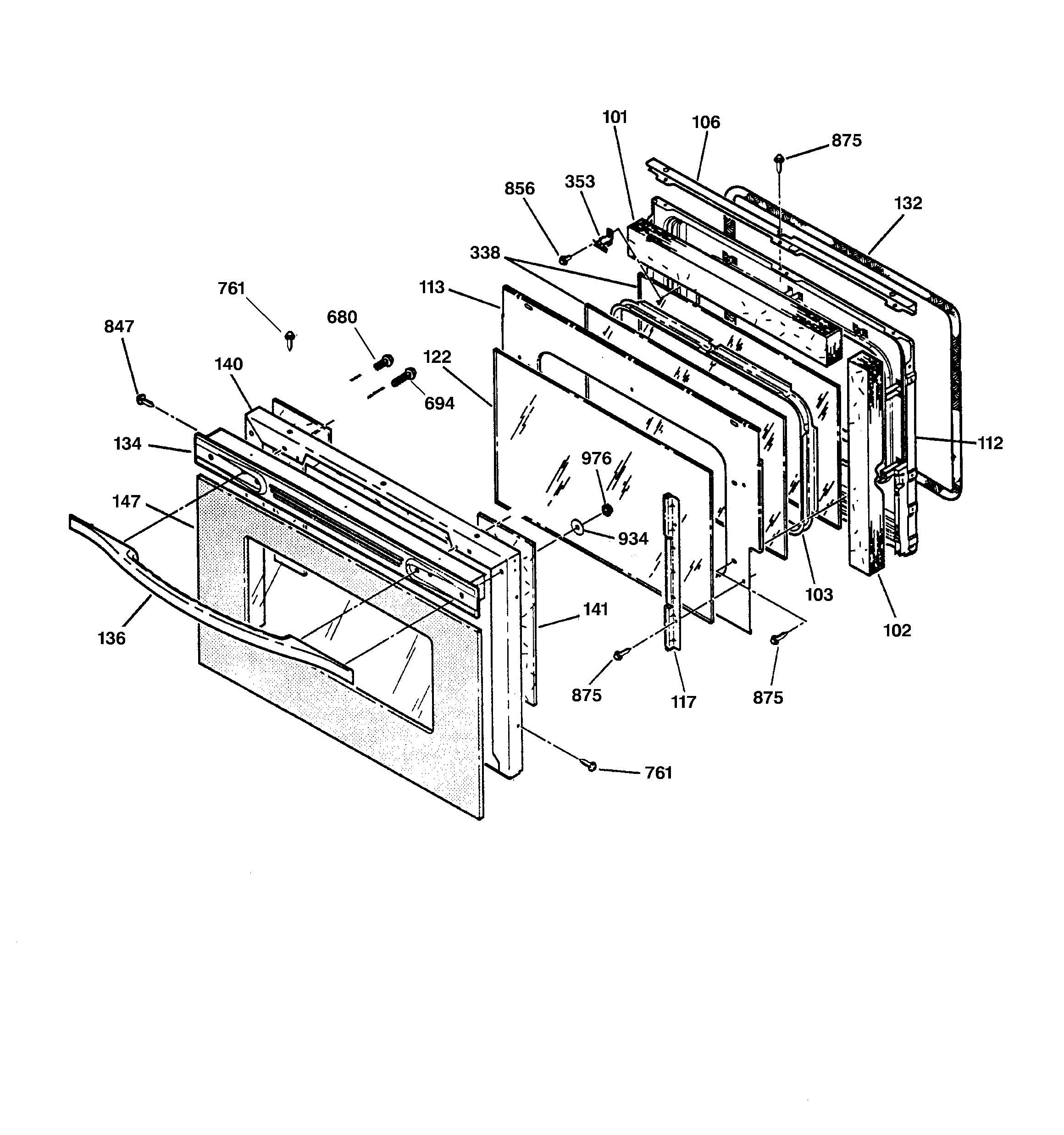GE JTP17SC1SS door diagram
