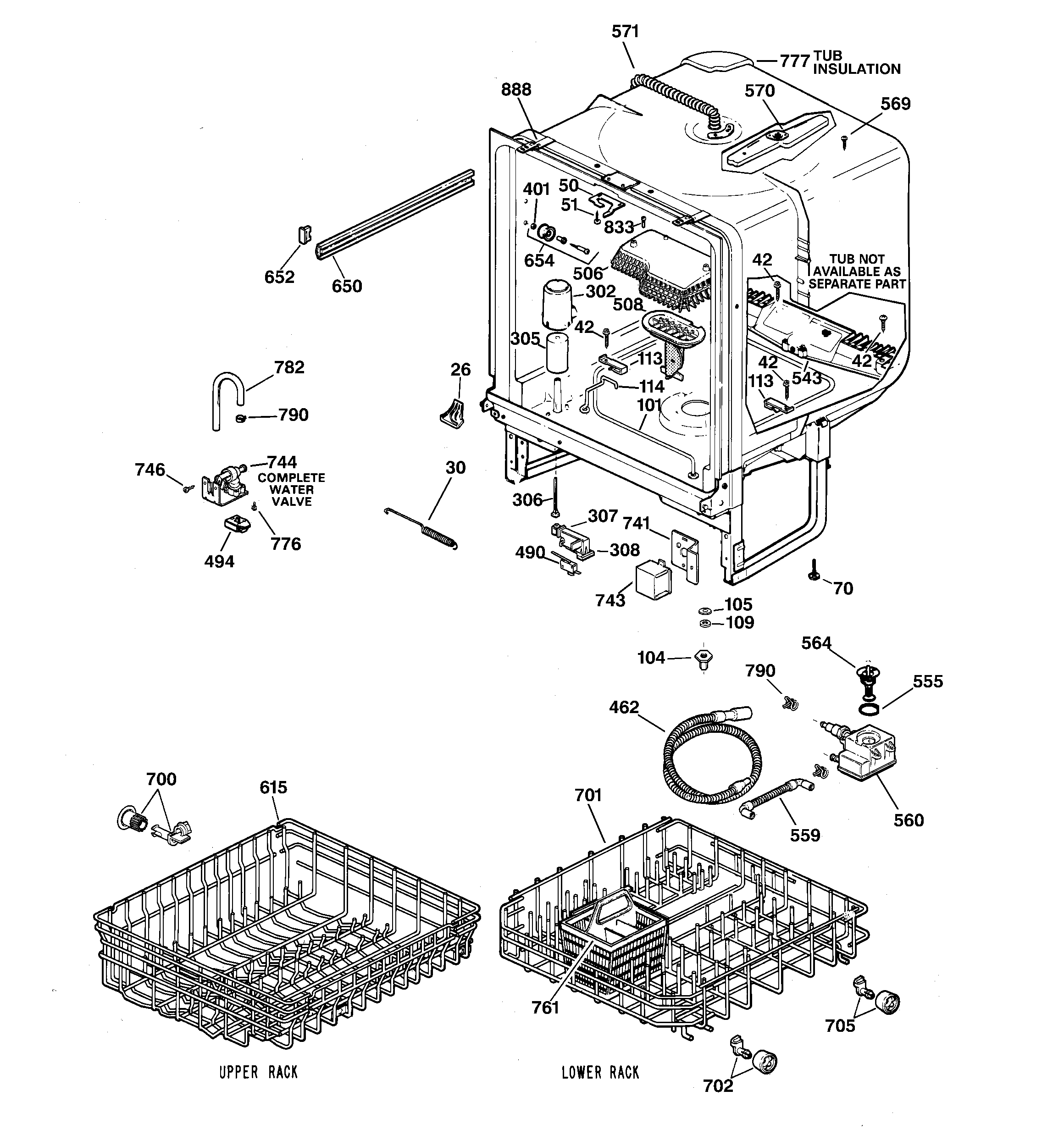 GE GSD3455F00CC body parts diagram