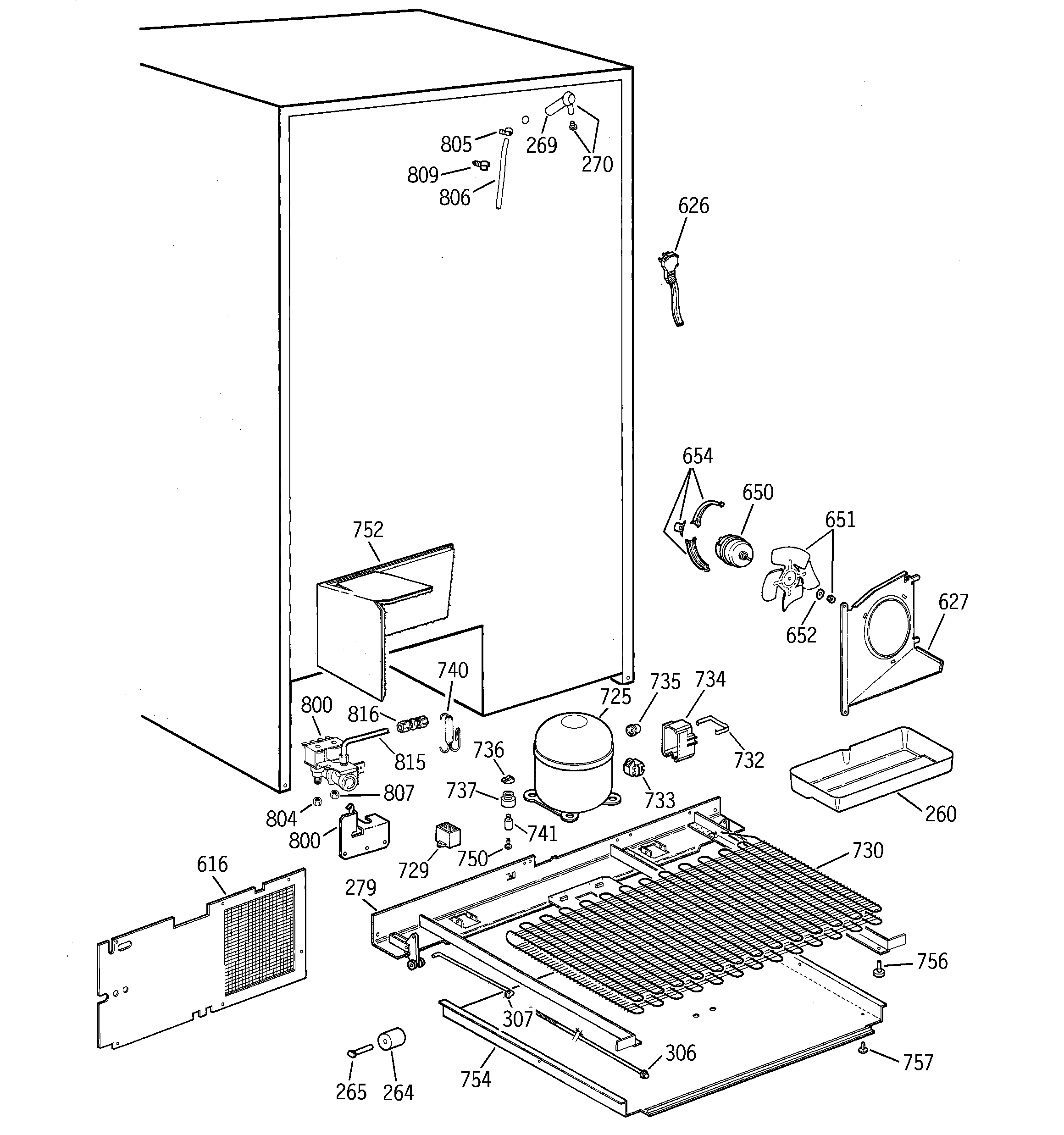 GE TPG24PFDBBB unit parts diagram