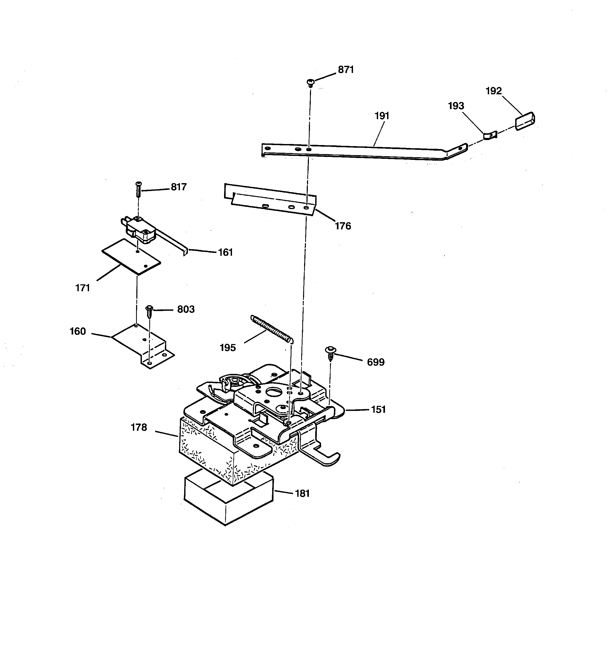 GE JBP58LY2WH door lock diagram