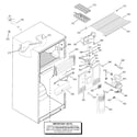 GE GTS18UBMBRBB freezer section diagram