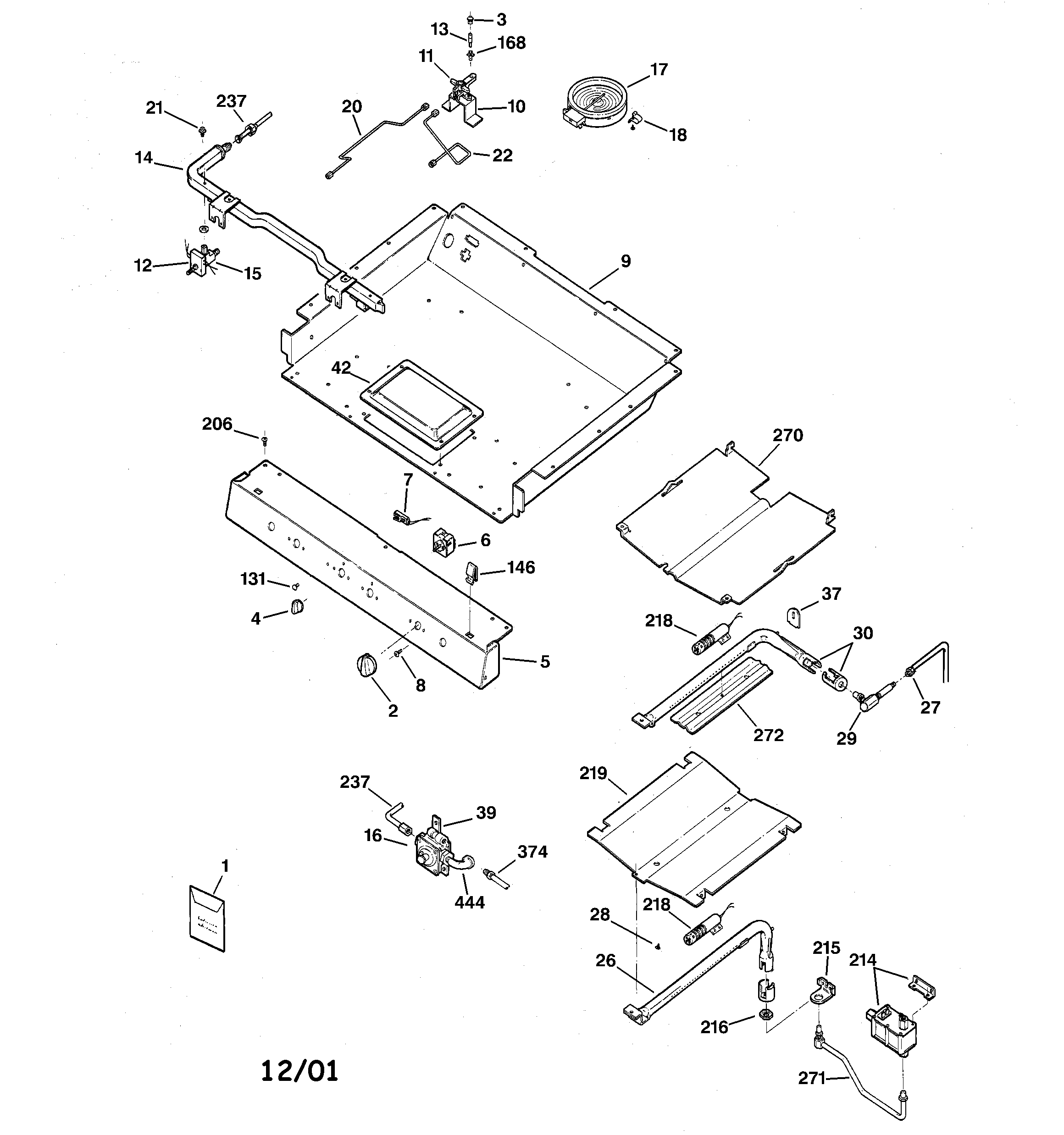 GE JGB920KEC1CC gas & burner parts diagram