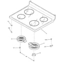 GE JBP68HD1WW cooktop diagram