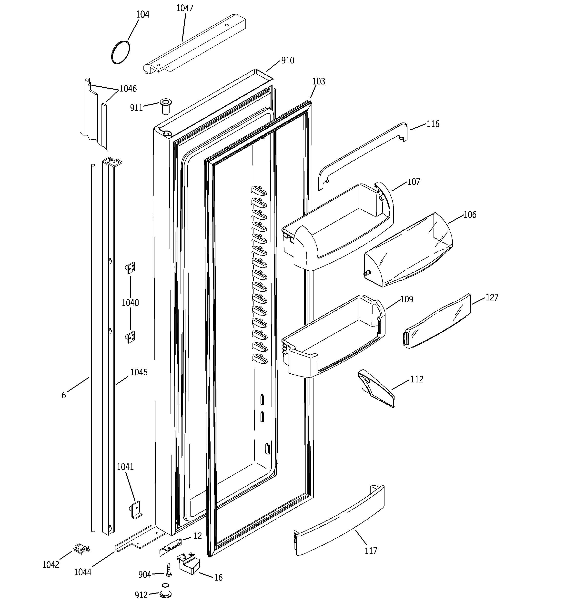 GE FIG21IEMAFBS fresh food door diagram