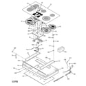 GE JP960BC1BB cooktop diagram