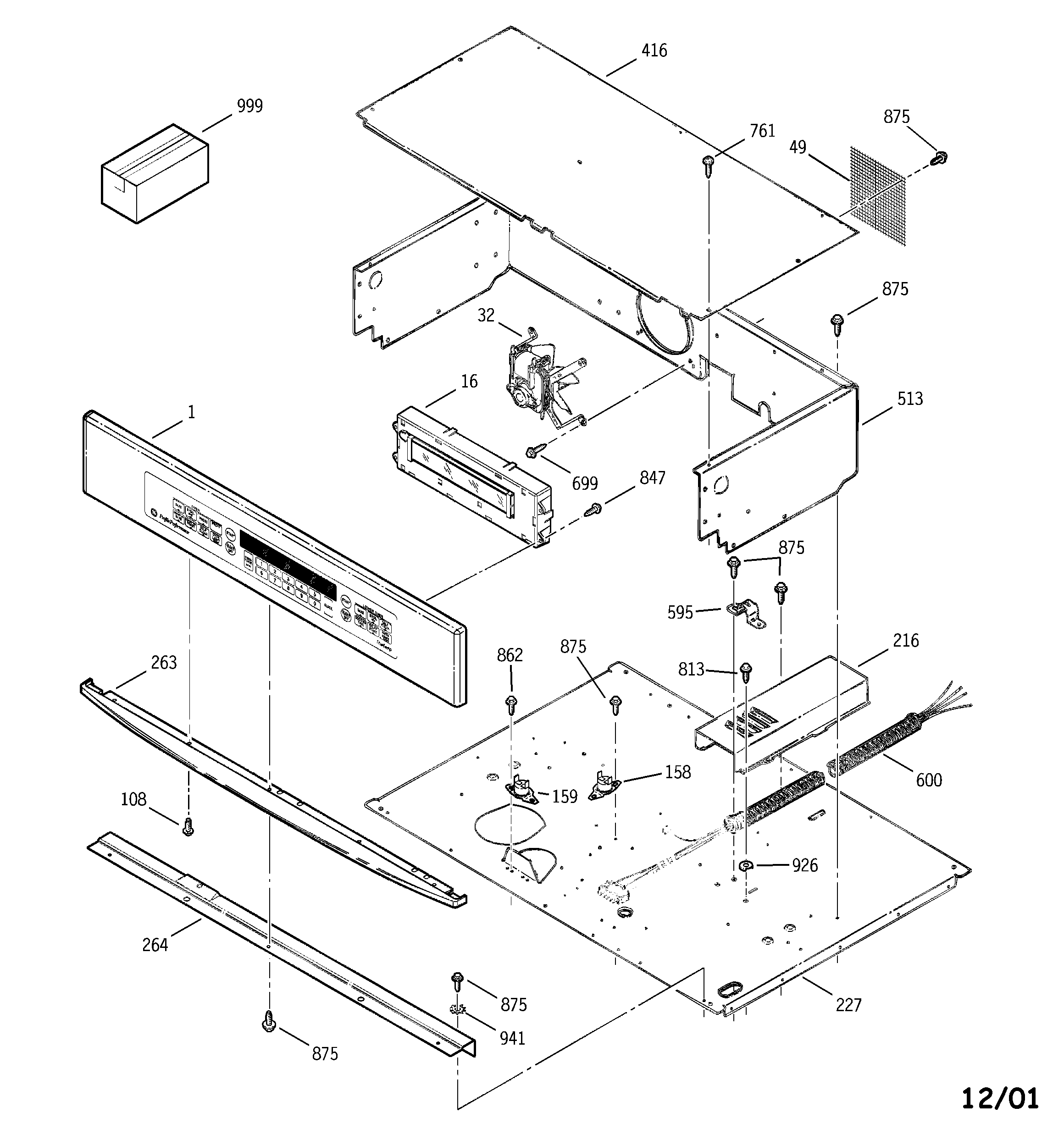 GE JT950SA5SS control panel diagram