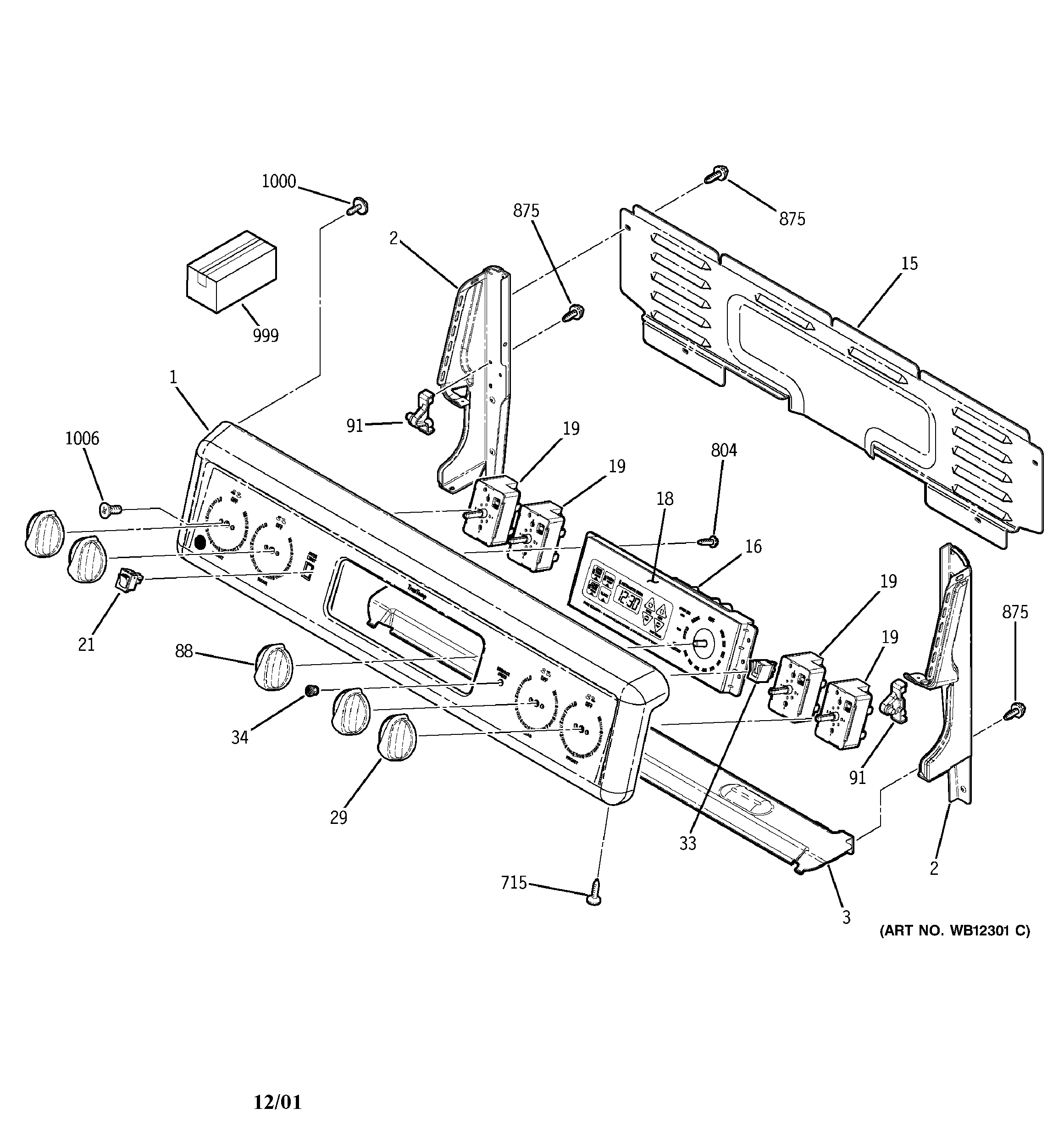 GE JBP26CB1CC control panel diagram