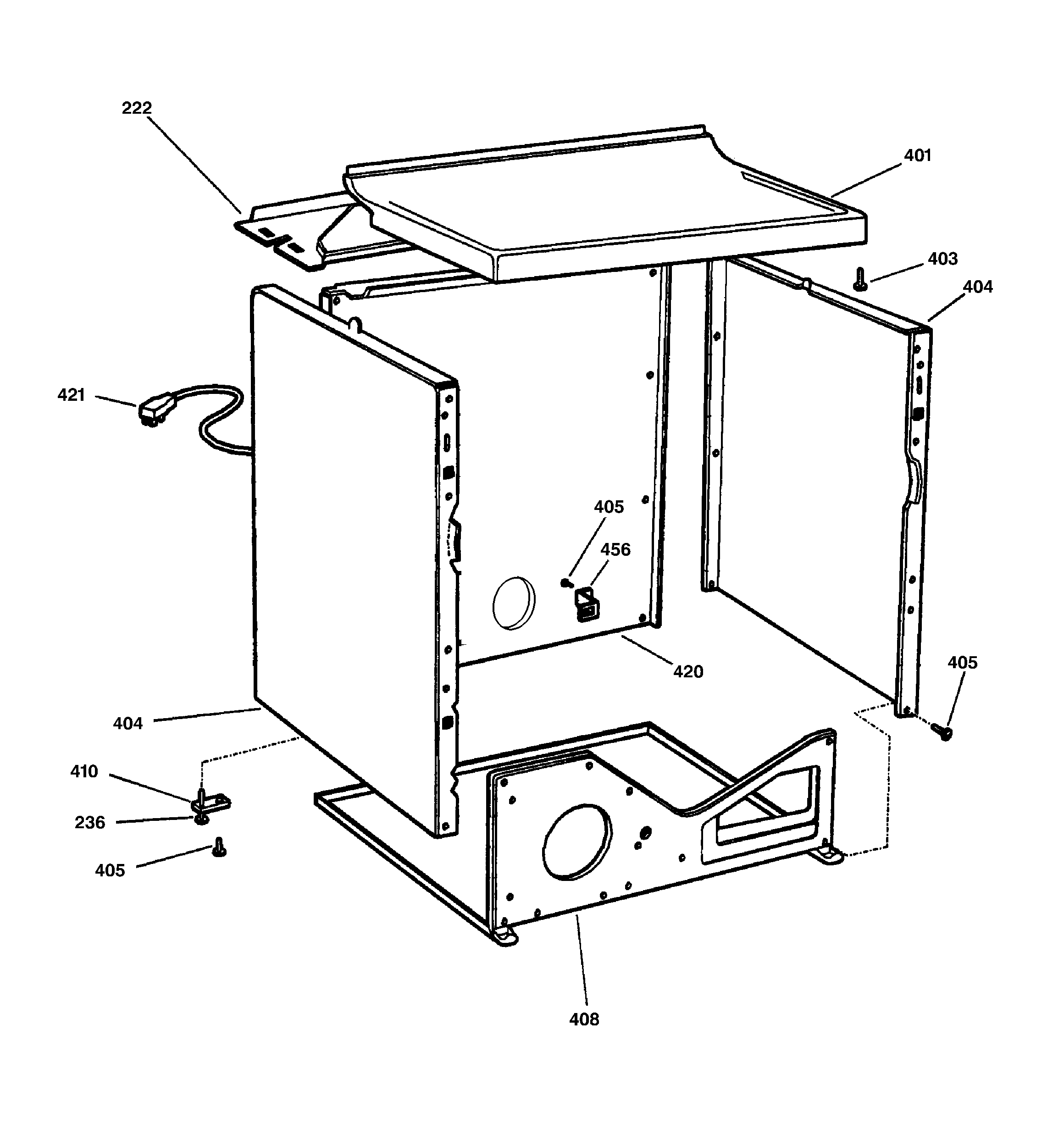 GE DPSB513GB0CC cabinet diagram