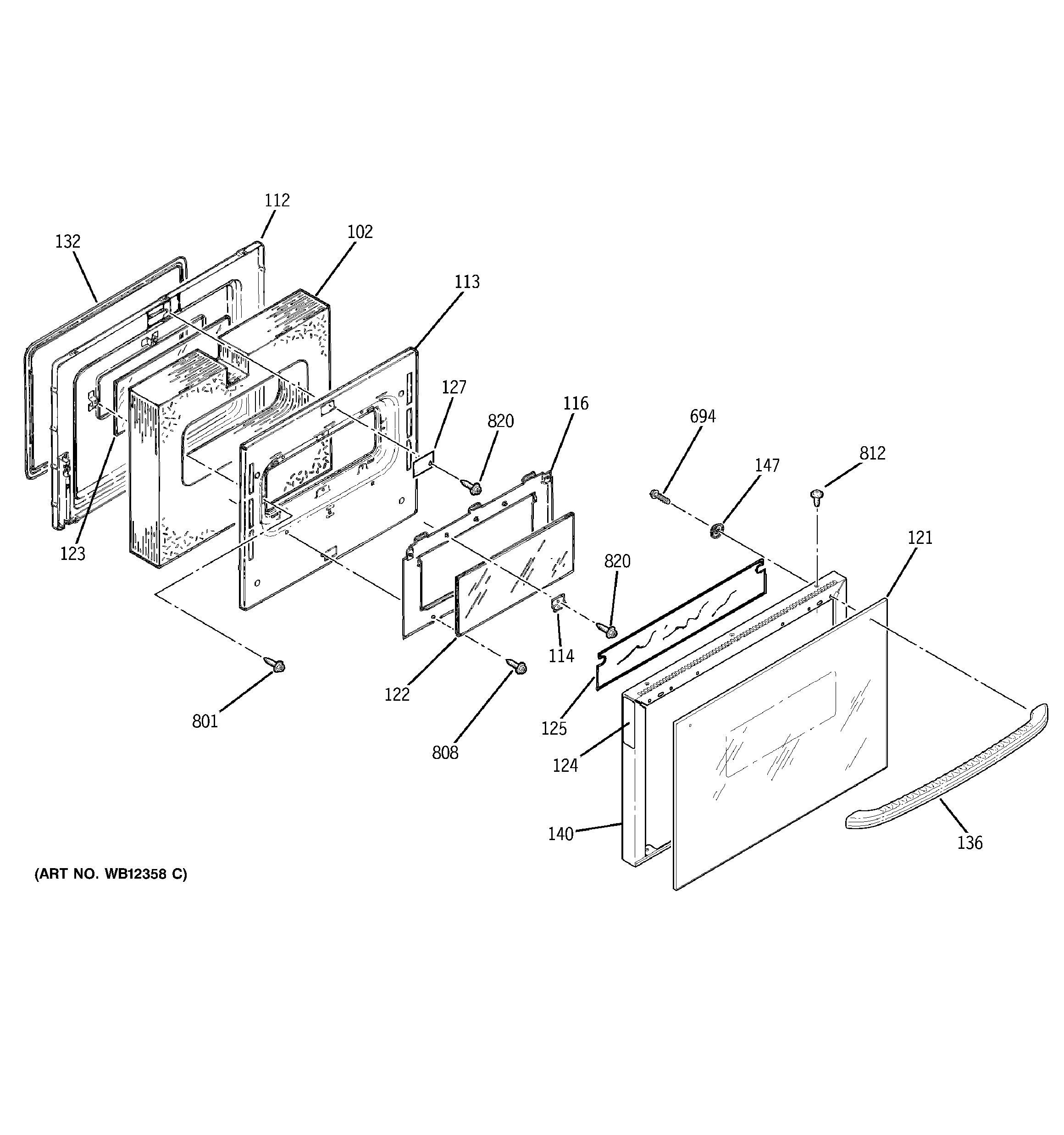 GE JGSP44WEY8WW door diagram