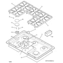 GE JGP963WEC1WW cooktop diagram