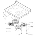 GE JBP85BB4BB cooktop diagram