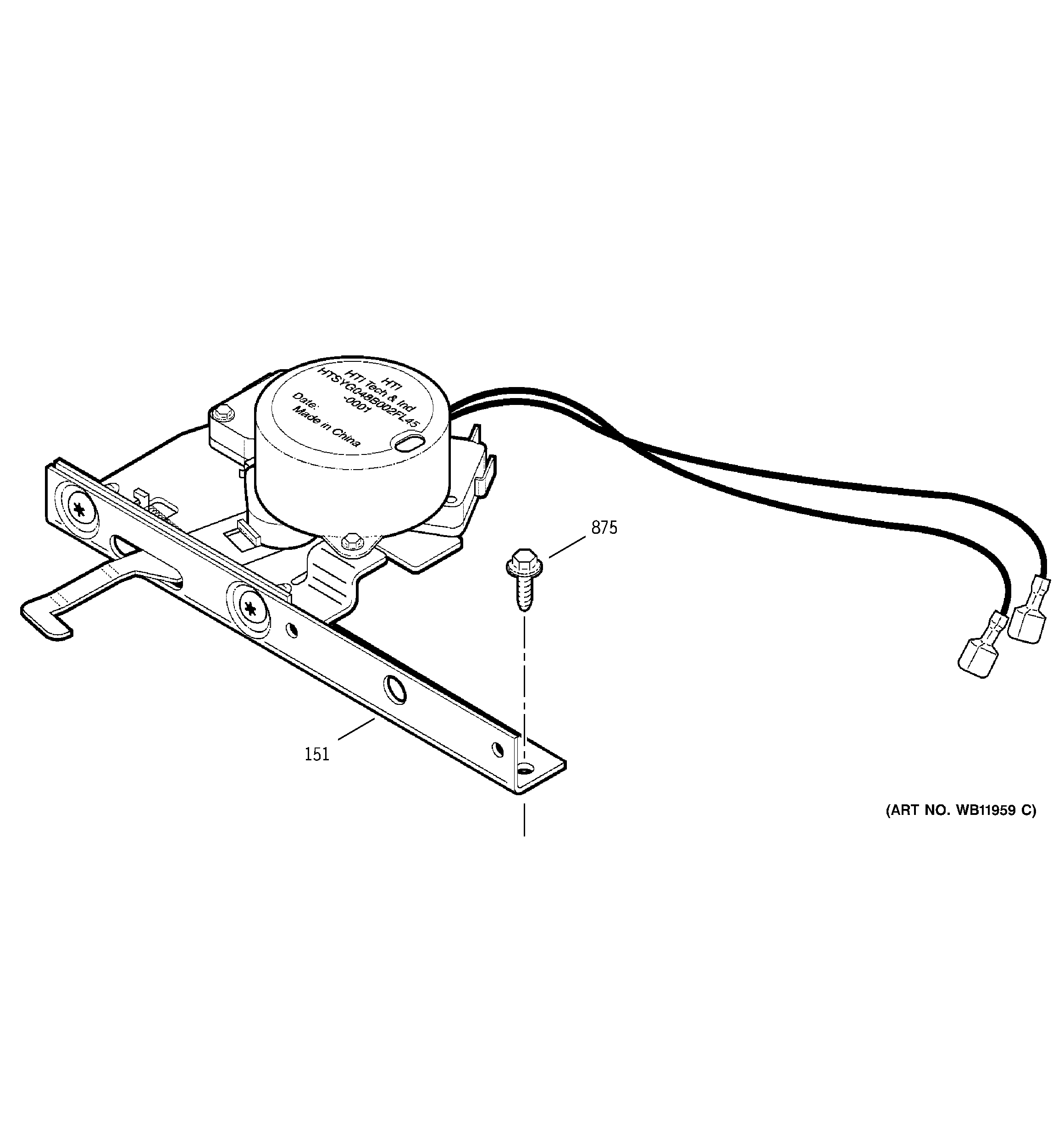 GE JCTP18SD1SS door lock diagram