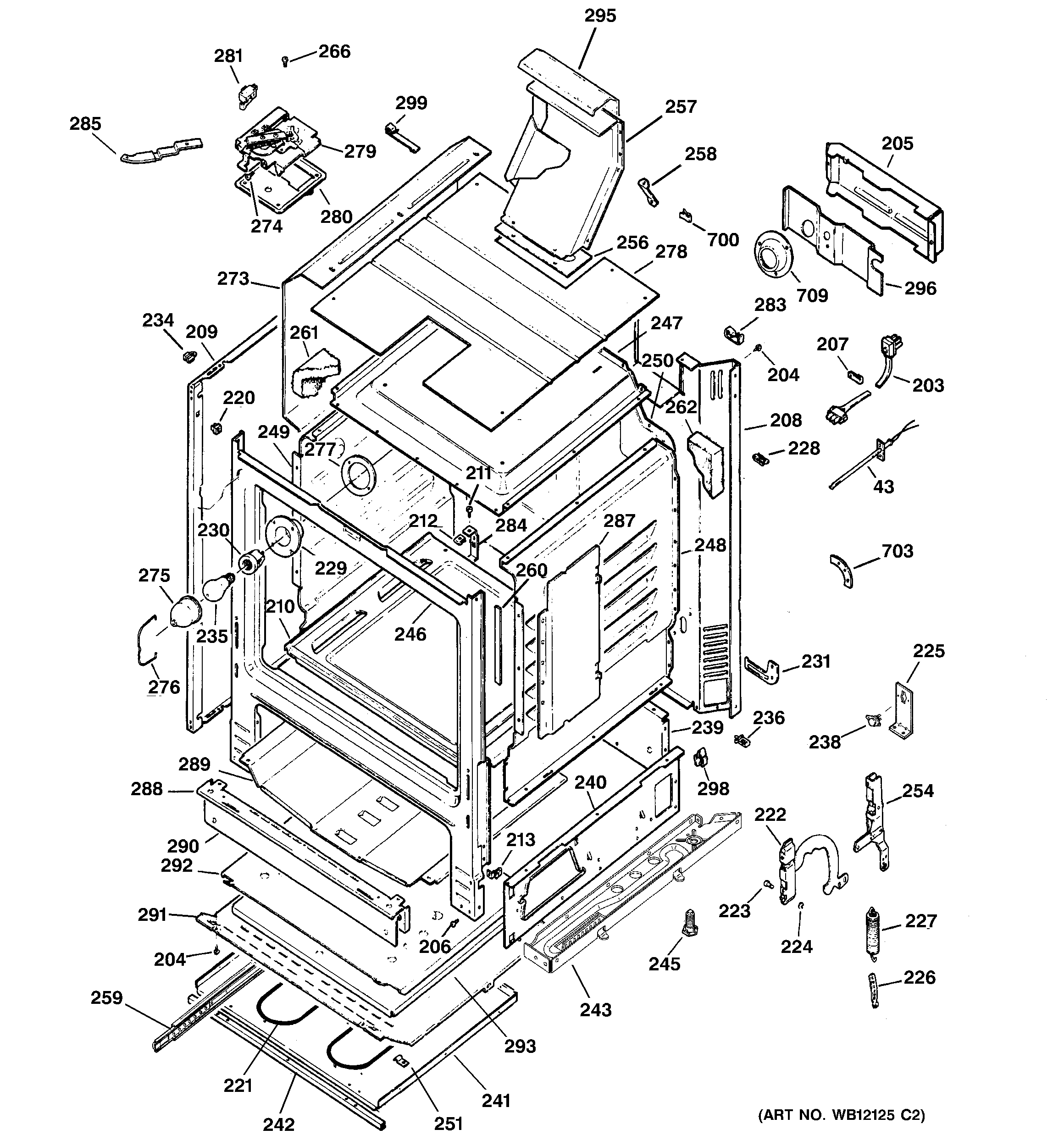 GE JGBP79MEB2BC body parts diagram