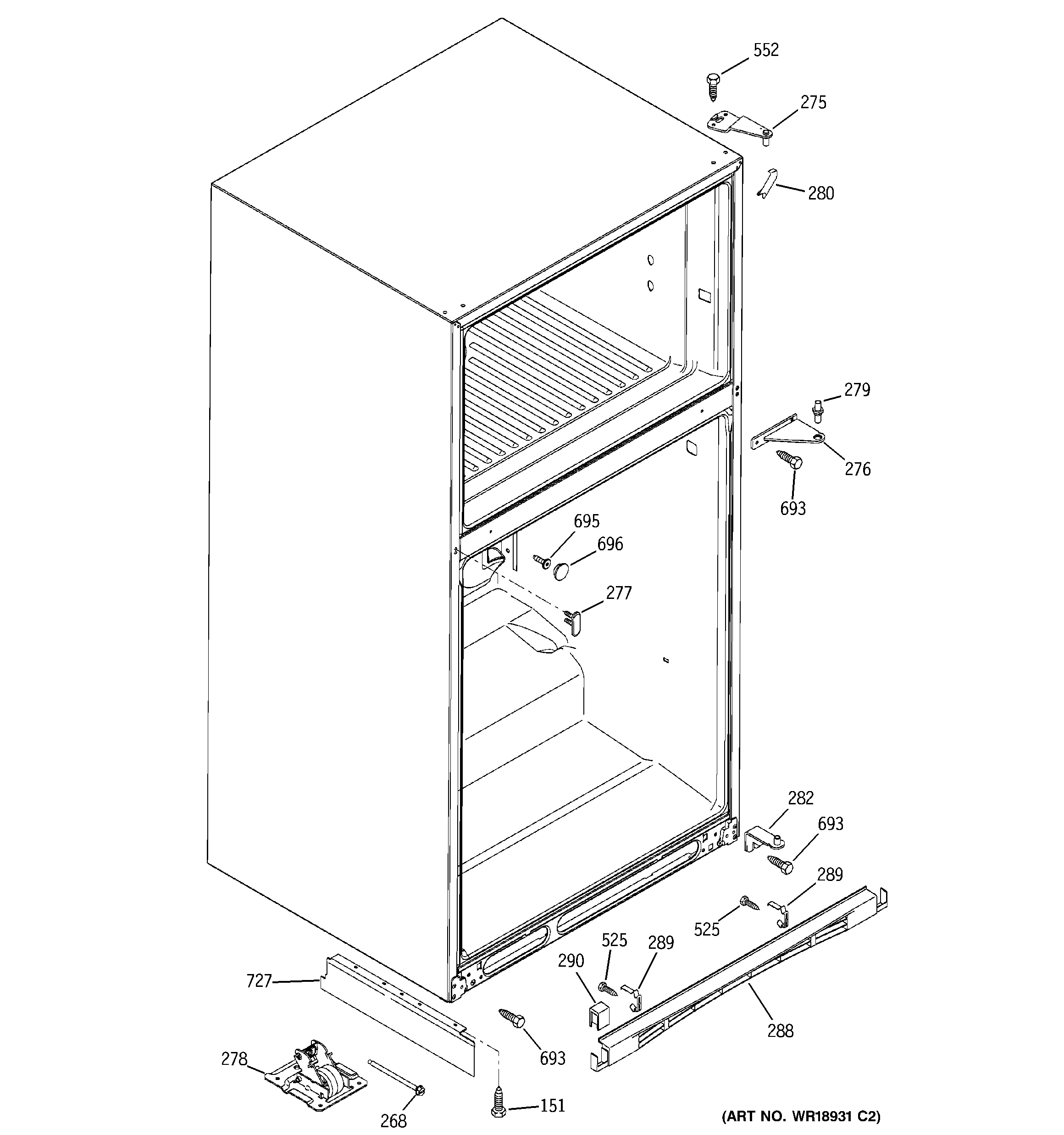 GE GTS22IBMARWW case parts diagram