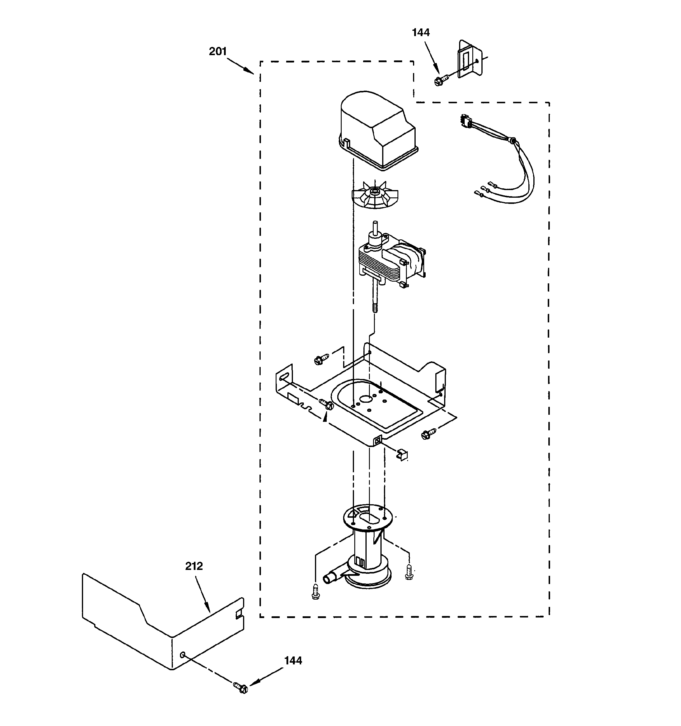 GE ZDI15CEWW pump parts diagram