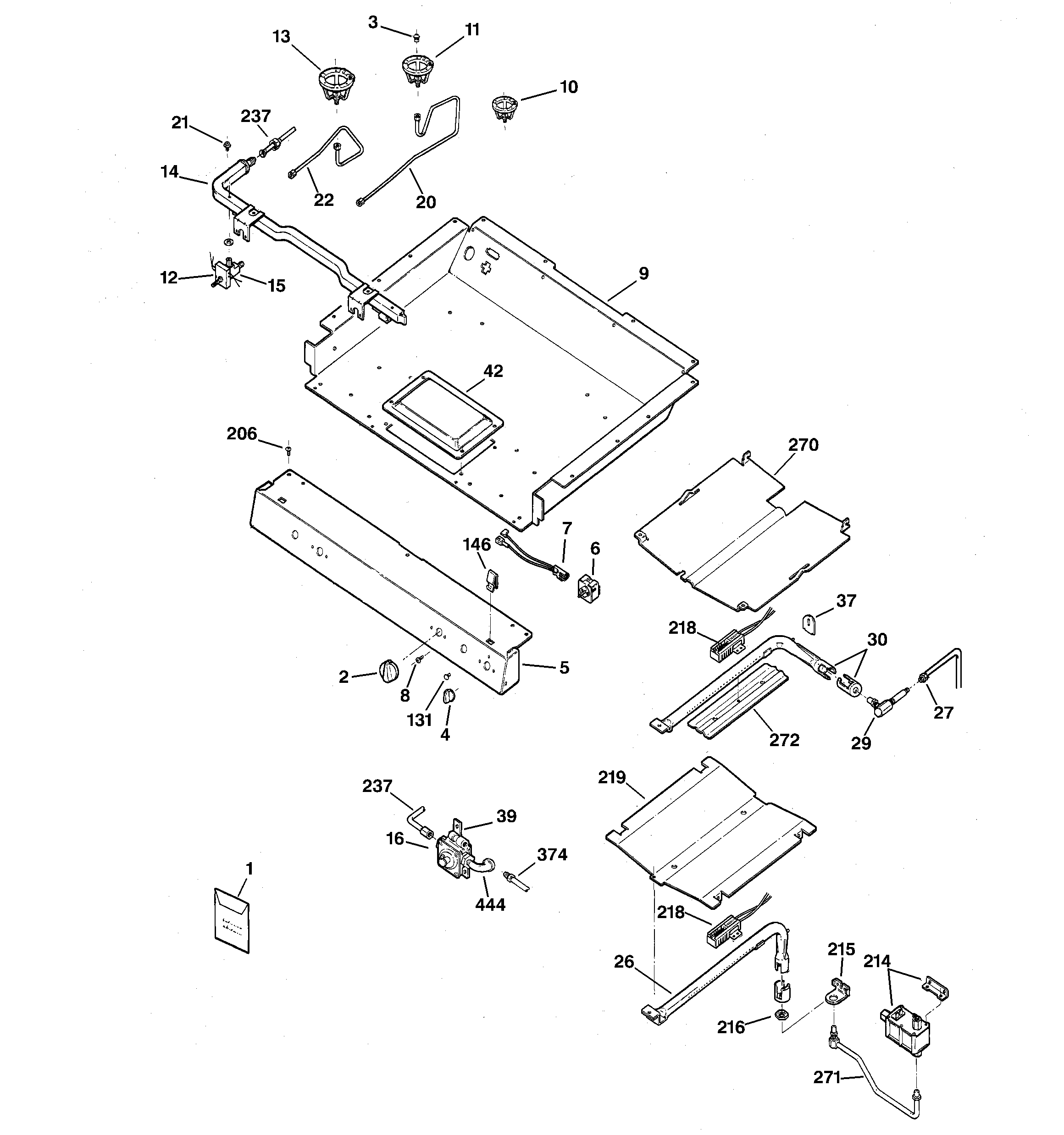 GE JGB910CEC4CC gas & burner parts diagram