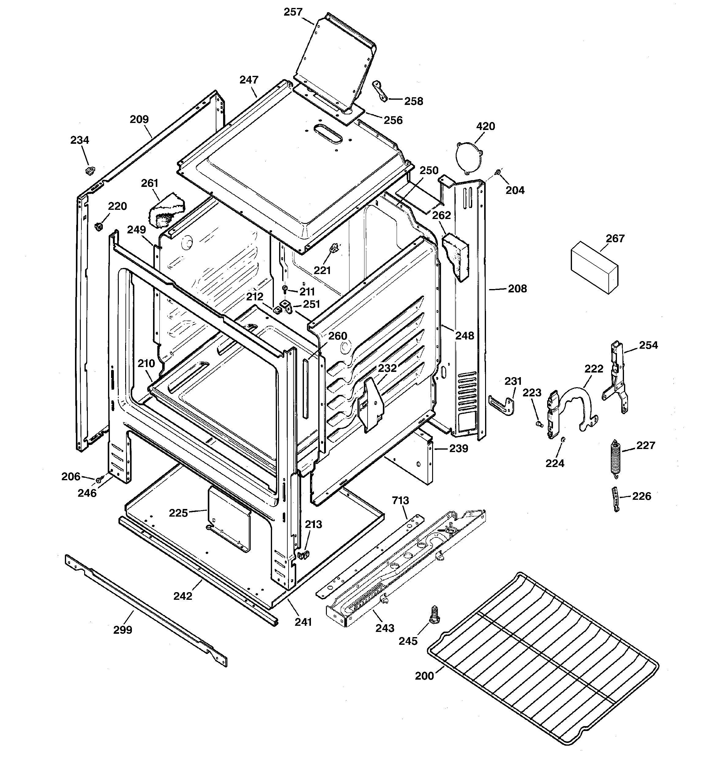 GE JGBS02PPA5WH body parts diagram
