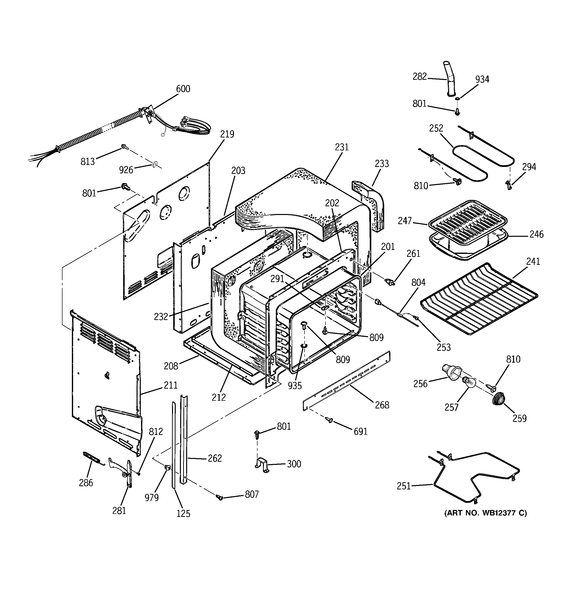 GE JDP39BW5BB body parts diagram