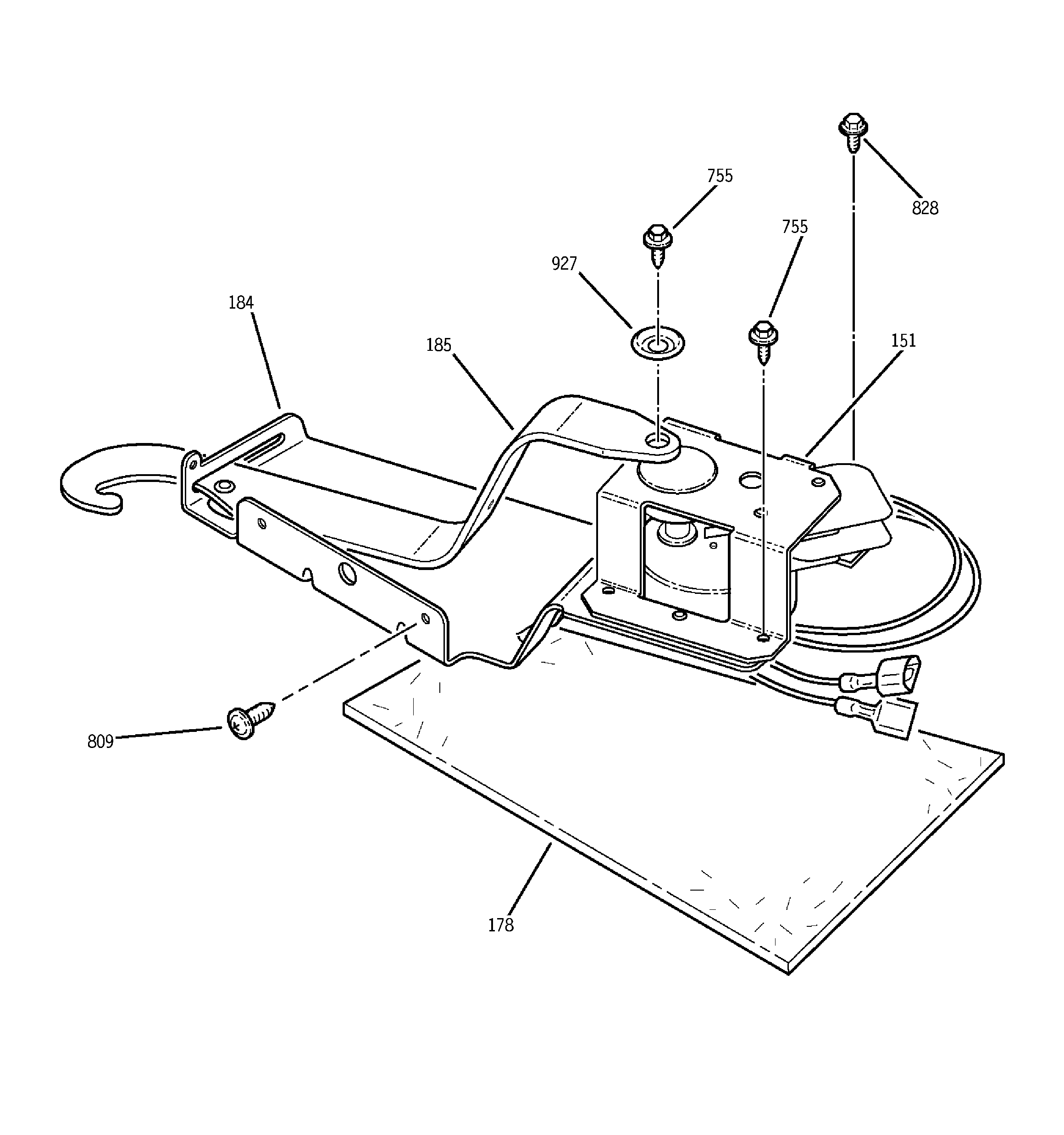 GE JSP26BD1CT door lock diagram