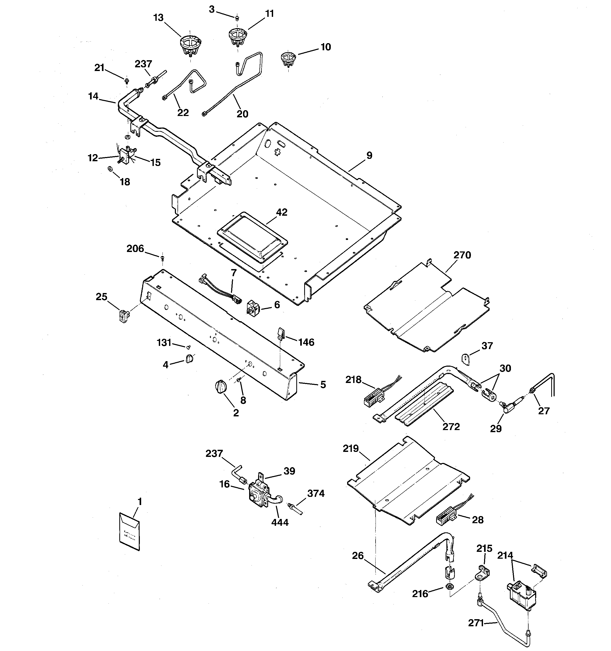 GE JGBP86CEB5CC gas & burner parts diagram