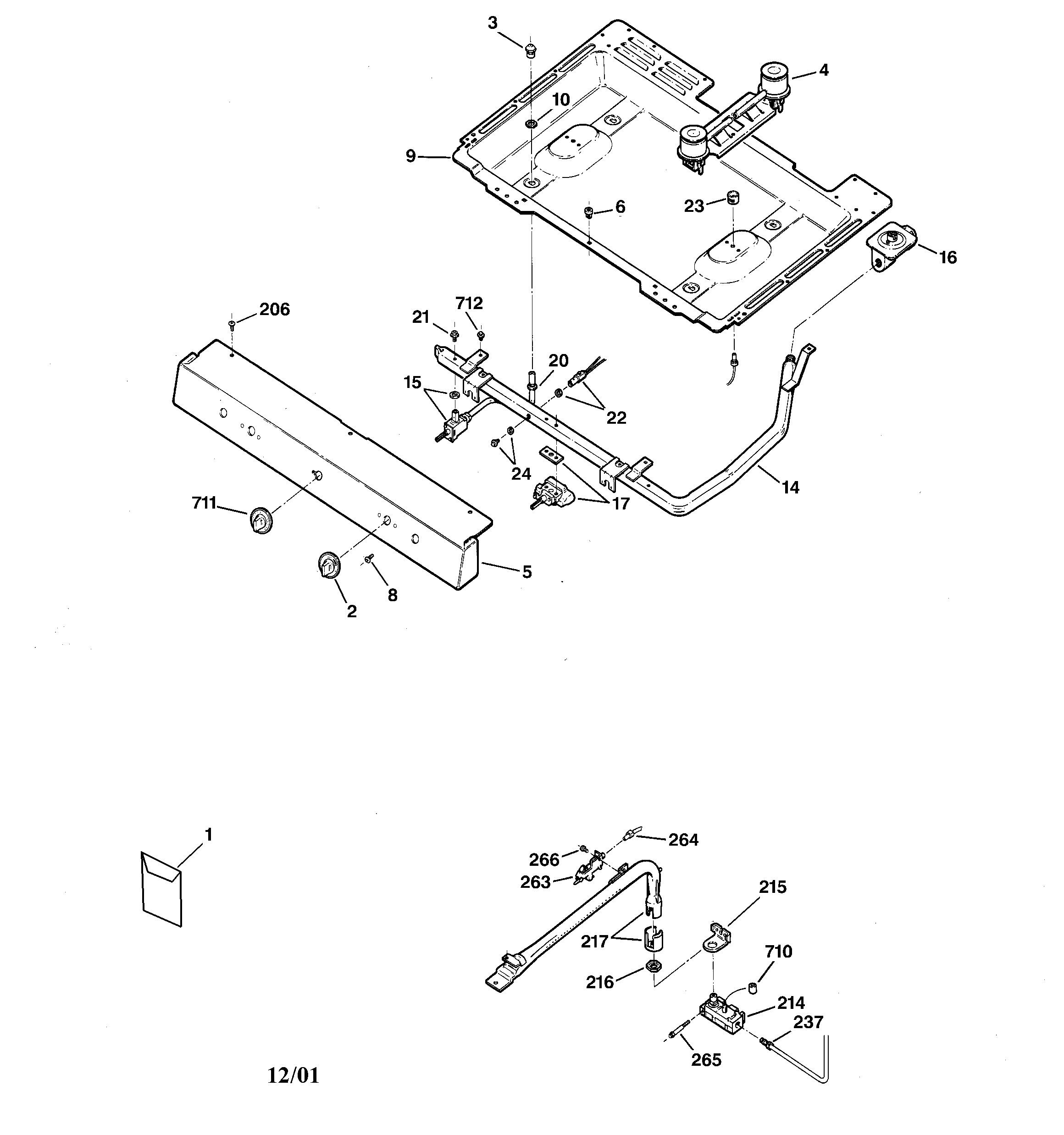 Hotpoint RGB508PPA3WH gas & burner parts diagram