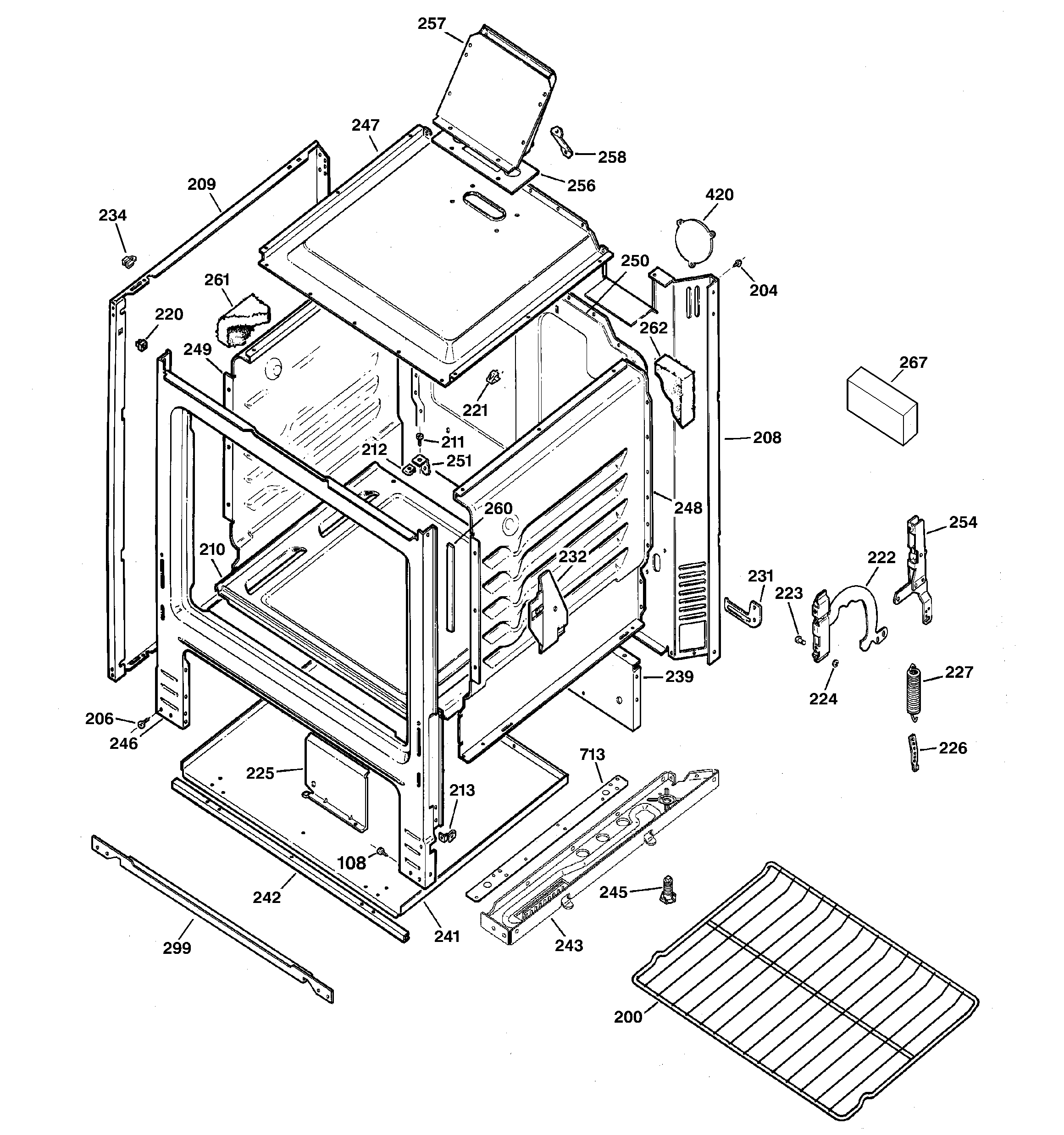 Hotpoint RGB508PPA3WH body parts diagram