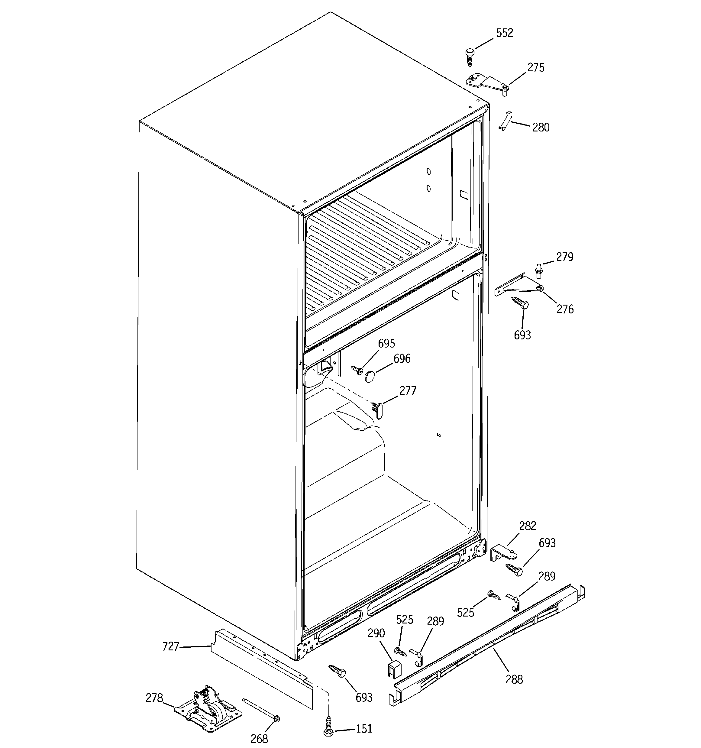 Hotpoint HTS22CBMARWW case parts diagram