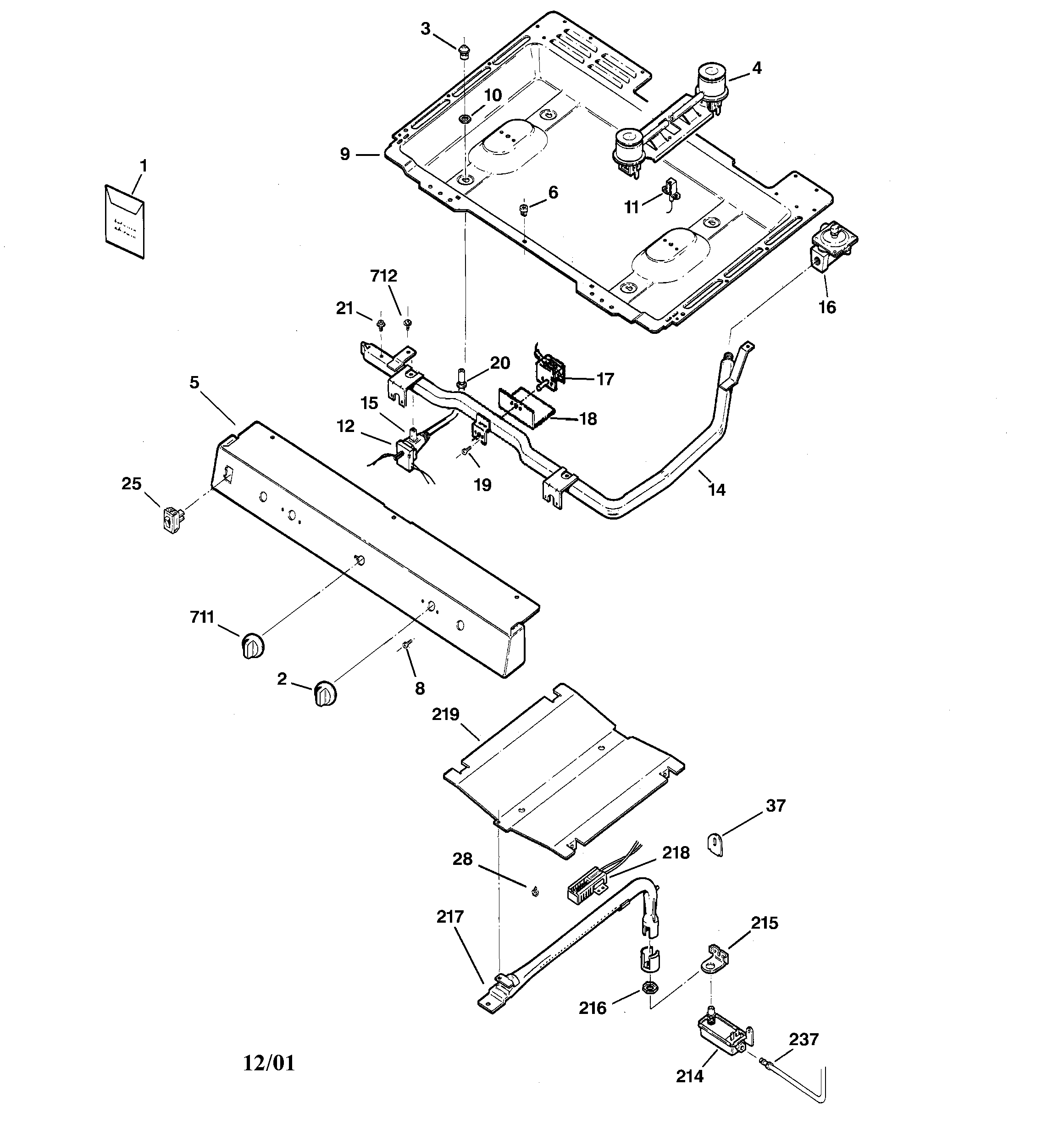 Hotpoint RGB526PEA3CT gas & burner parts diagram