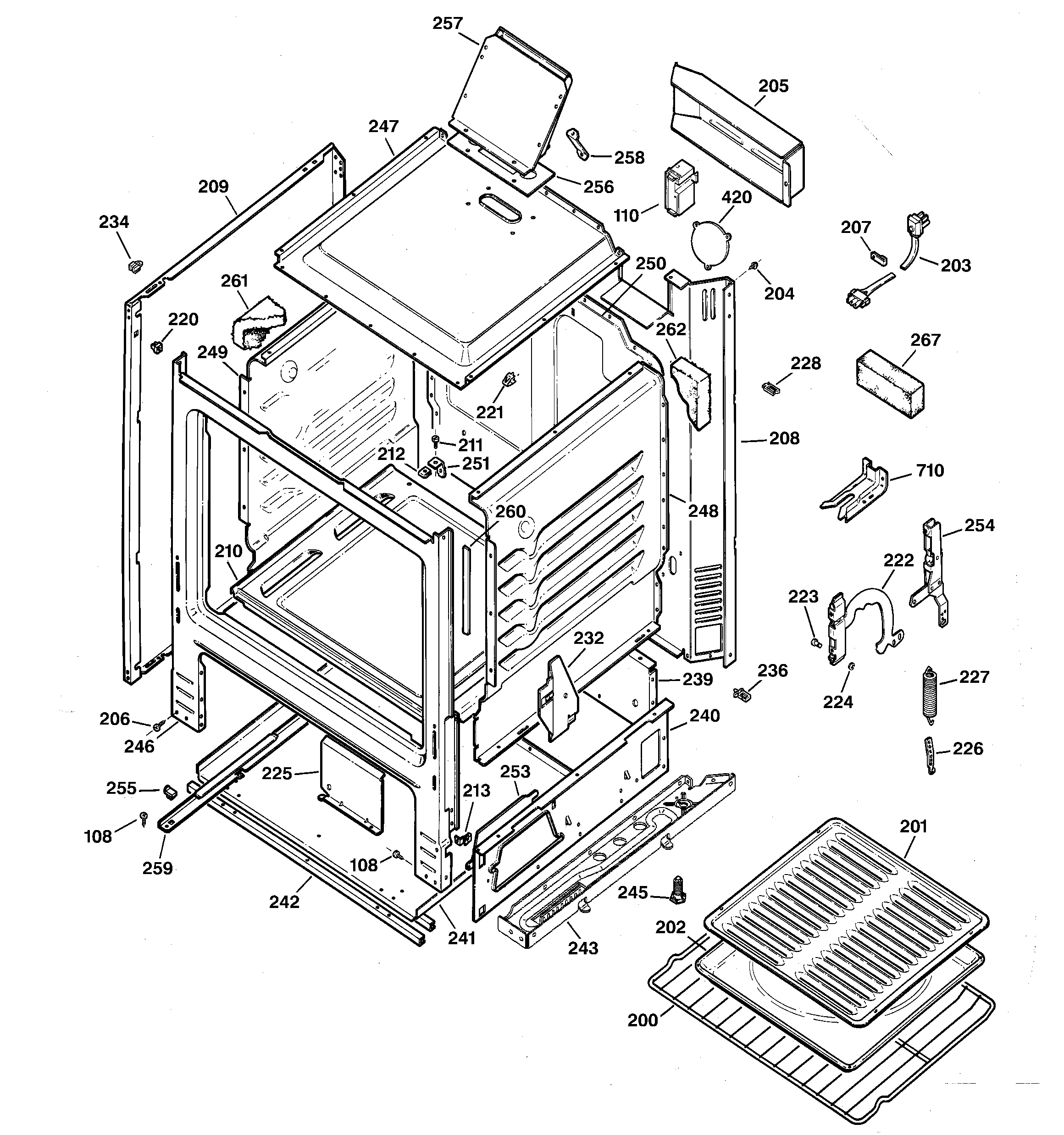 Kenmore 36261120101 body parts diagram