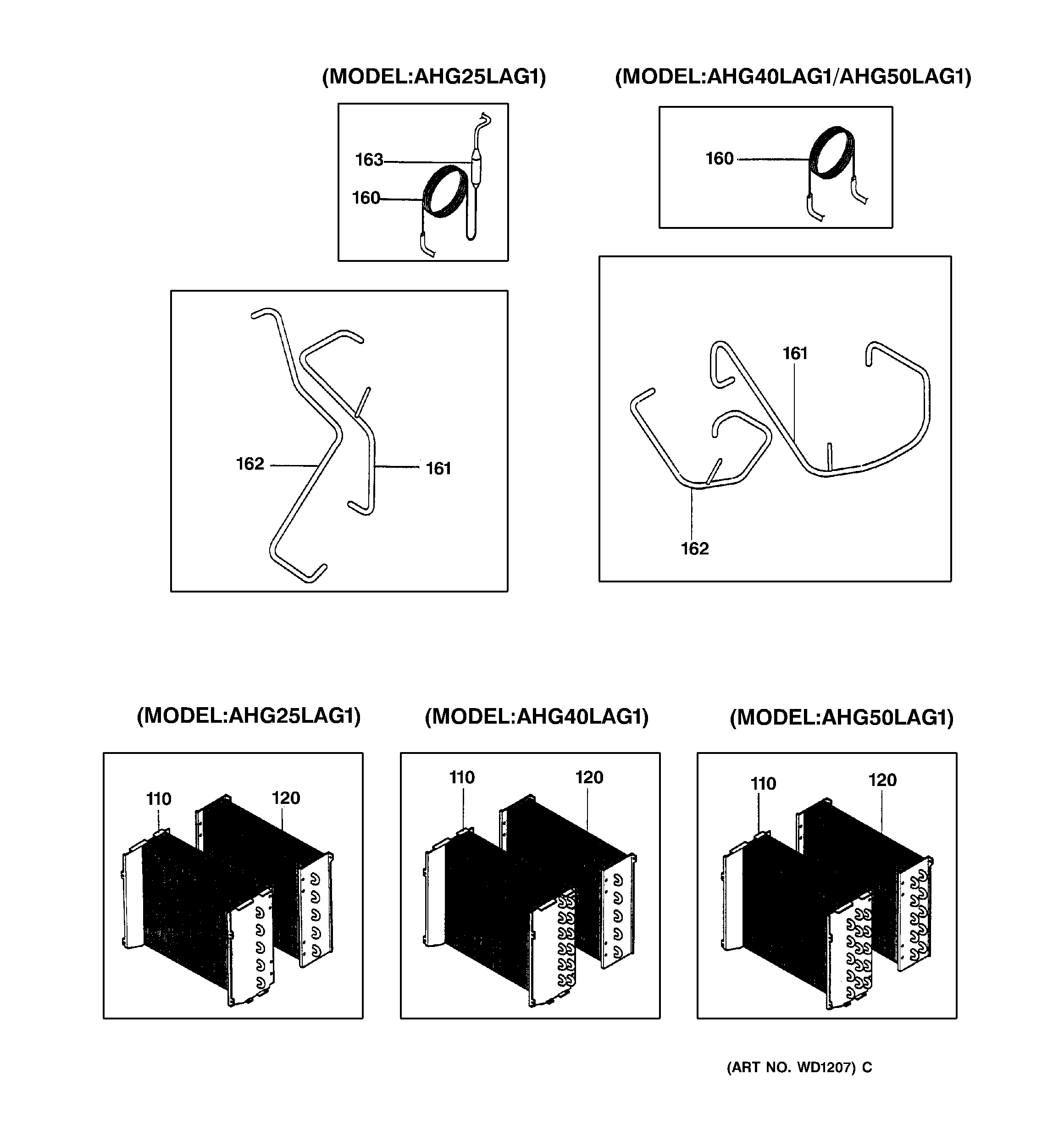 GE AHG40LAG2 unit parts diagram