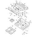 GE EGR2000EC1CC control panel & cooktop diagram
