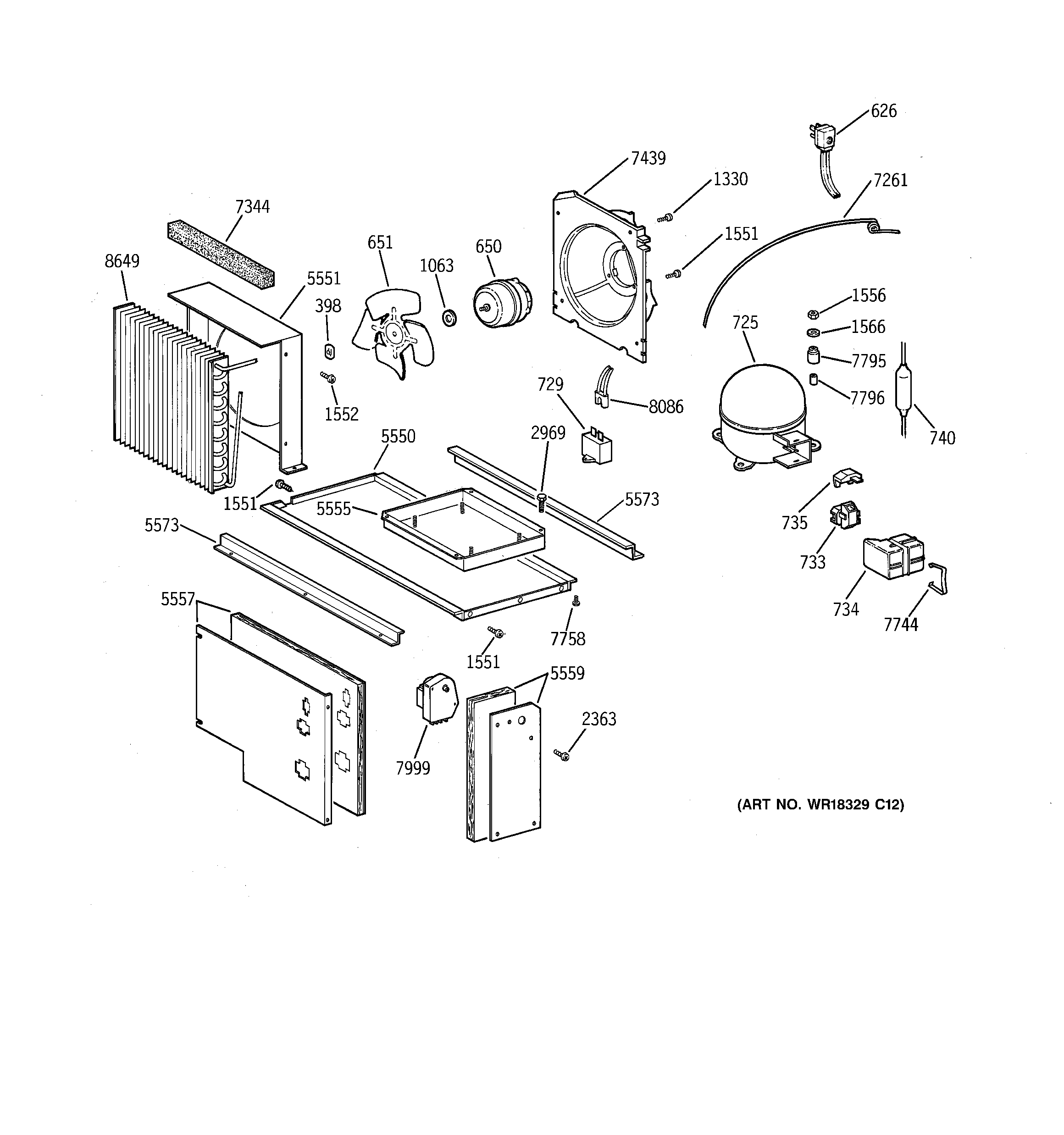 GE ZIS48NCB unit parts diagram