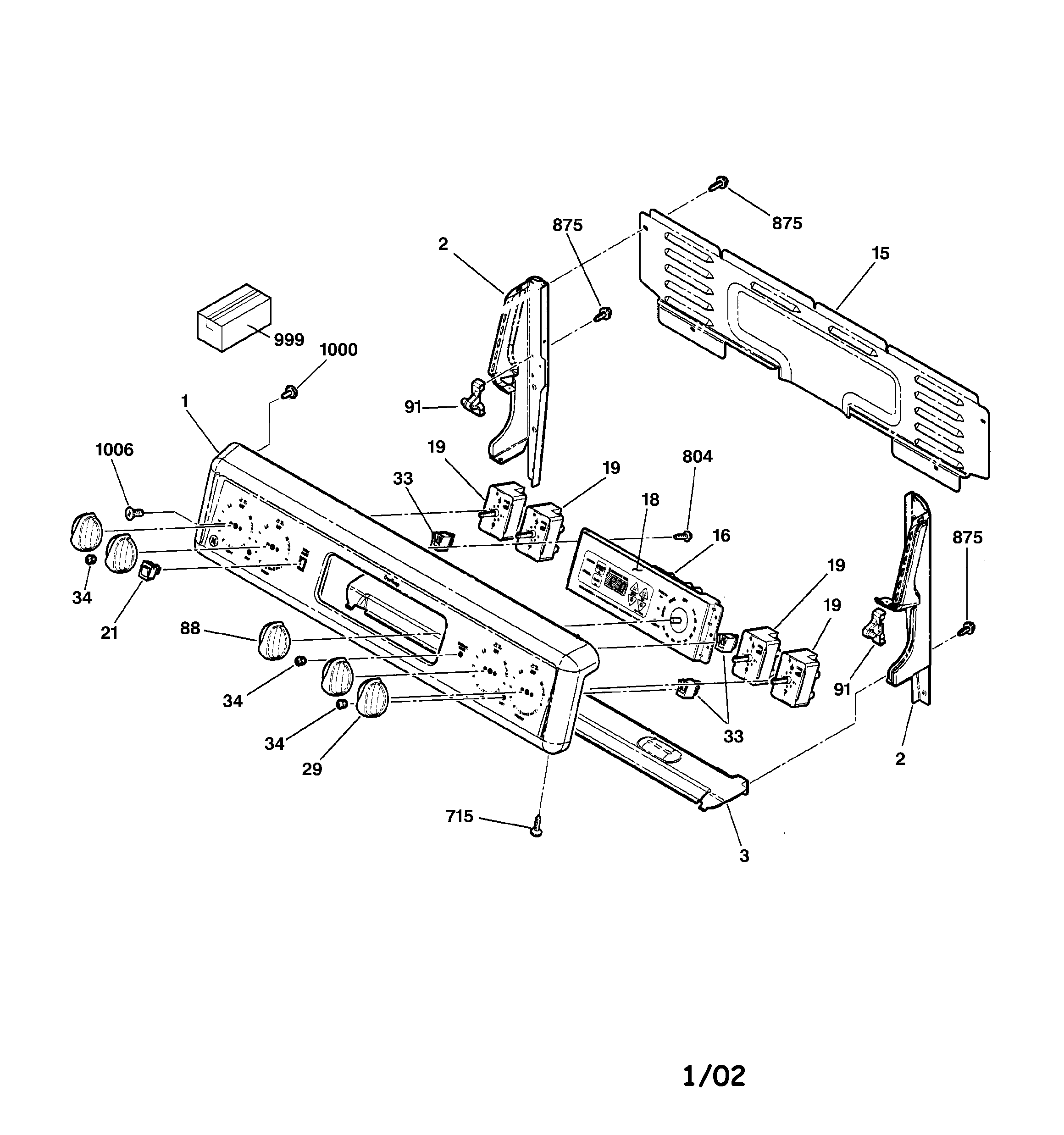 GE JBP64WB4WW control panel diagram
