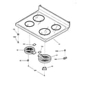 GE JBP64WB4WW cooktop diagram