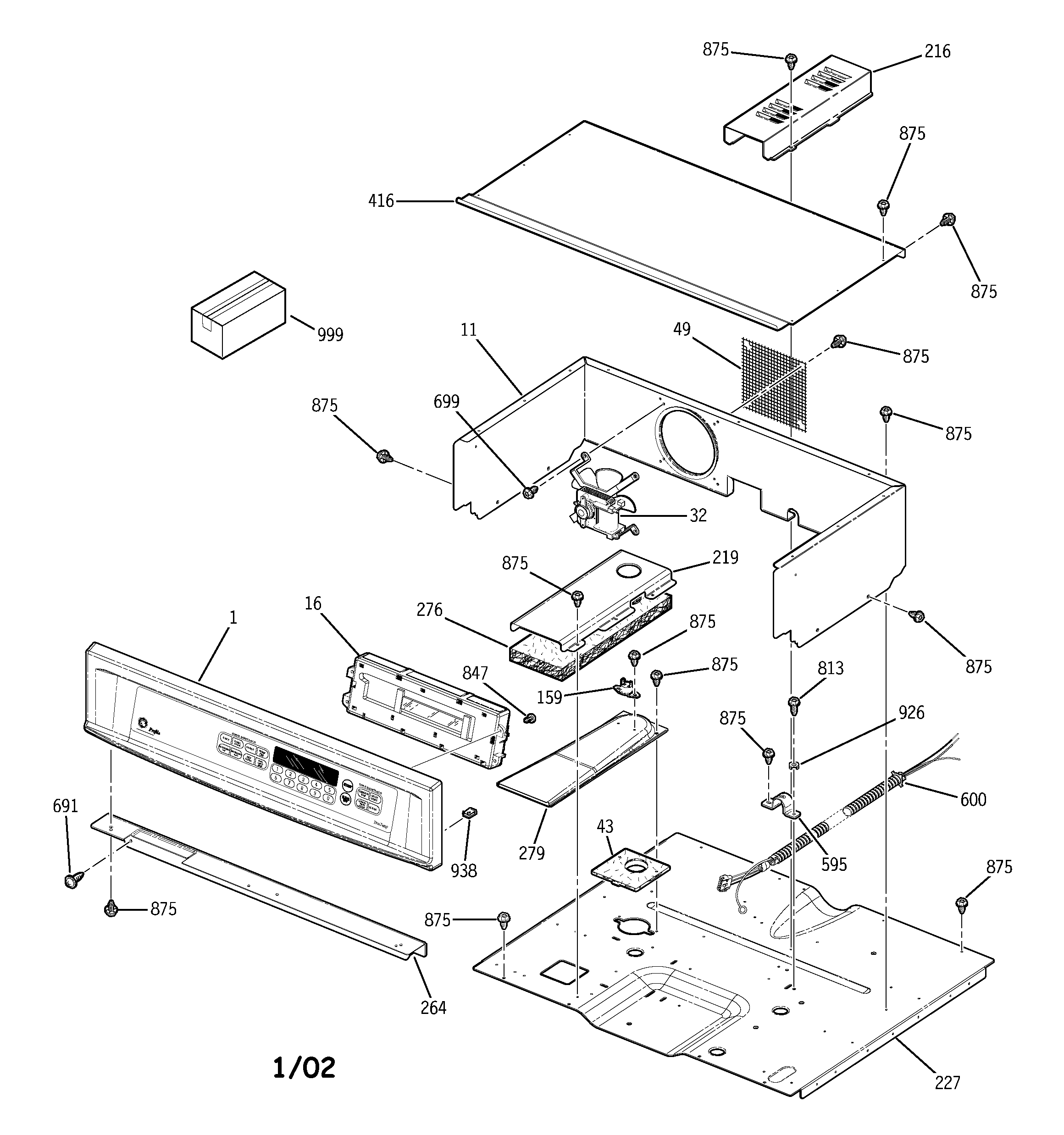 GE JCKP18BD1BB control panel diagram