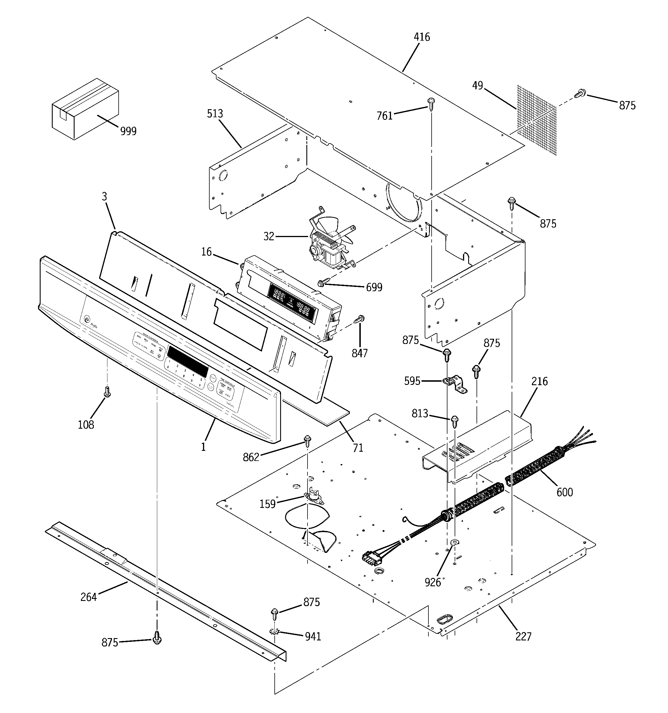 GE JCTP18BD1BB control panel diagram